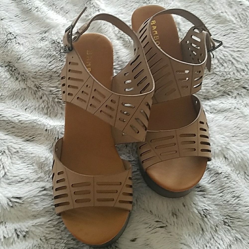 Platform heeled sandals